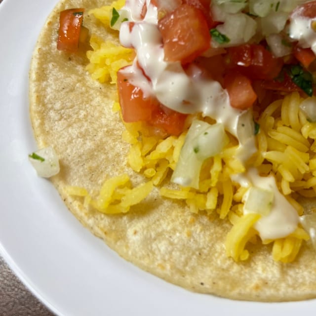 Rice tacos.